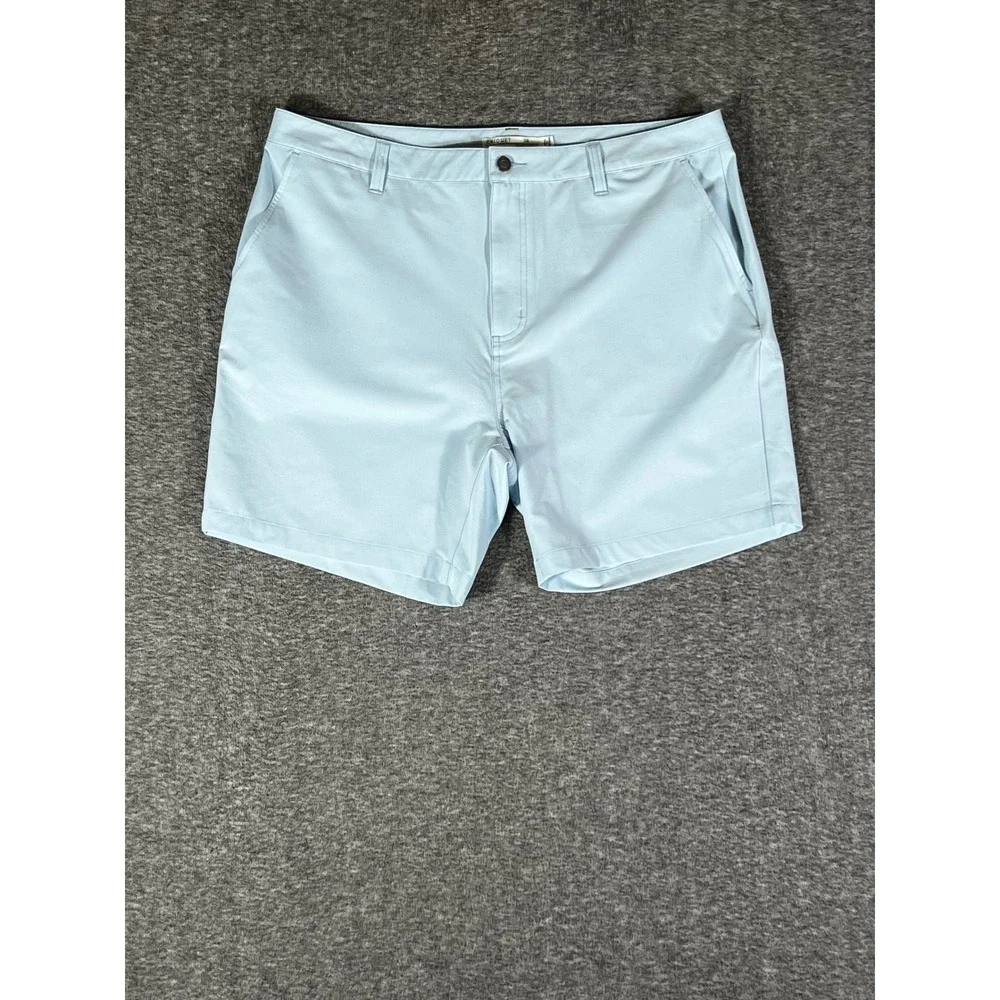 Criquet Mens Performance Shorts Light Blue Stretch Golf Casual Size 38 - Picture 1 of 8